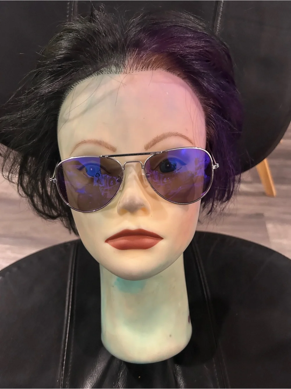 Aviator Sunglasses with Blue Mirror Lenses - Unbranded Youth size